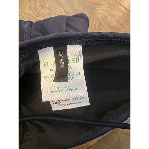 J.Crew Plunge One-Piece Swimsuit Navy Blue Size 12 Adjustable Straps - Picture 5 of 10